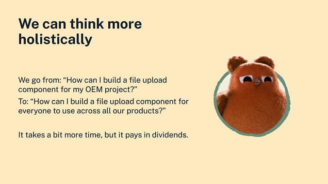 Design system presentation slide 13