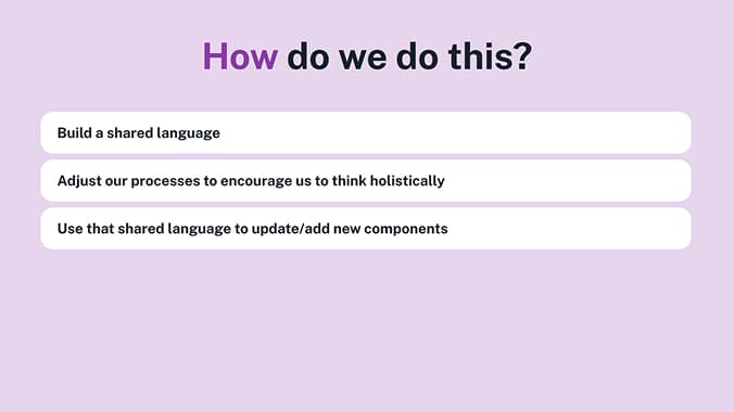 Design system presentation slide 14