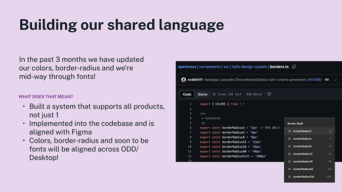Design system presentation slide 15