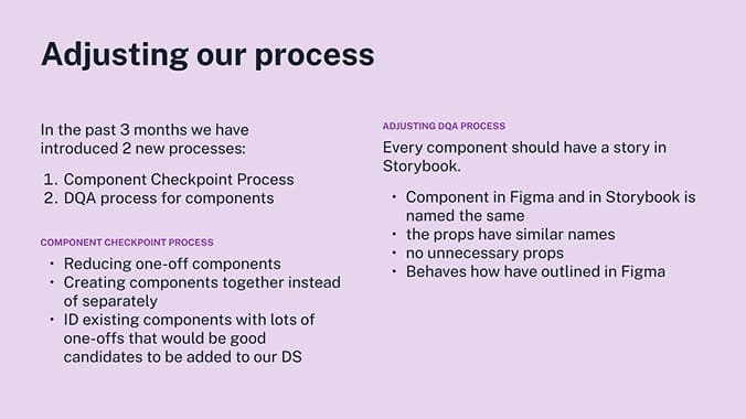 Design system presentation slide 16