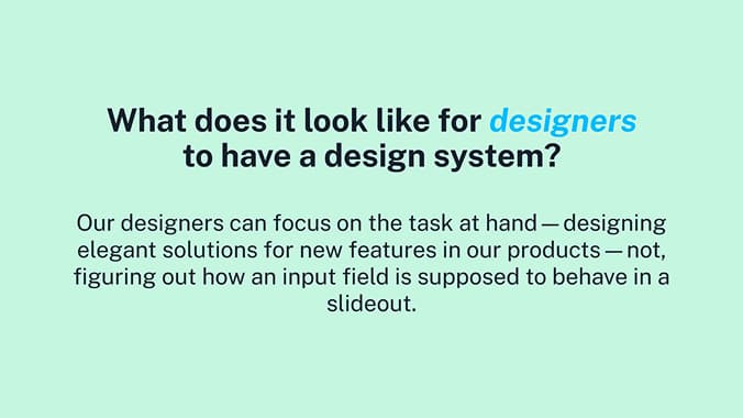 Design system presentation slide 3